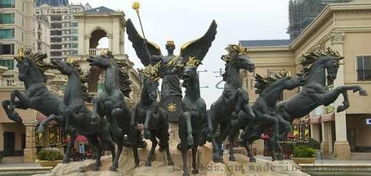 六匹马的 战车铜雕马铸铜欧式雕塑 ,唐县佳磊工艺品厂